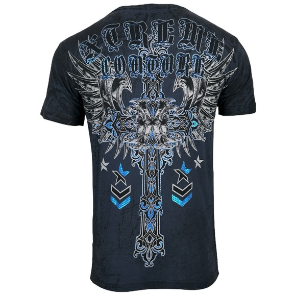 Xtreme Couture By Affliction Men's T-shirt Iron Work - Picture 1 of 7